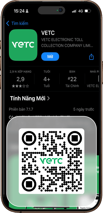 Mở ứng dụng VETC