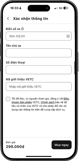 Điền thông tin