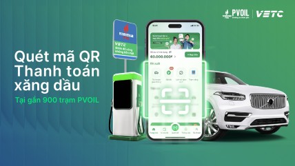 TỪ 1/11/2024, KHÁCH HÀNG CÓ THỂ QUÉT MÃ QR TRÊN VETC ĐỂ THANH TOÁN TẠI GẦN 900 TRẠM PVOIL