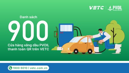 DANH SÁCH GẦN 900 CHXD XĂNG DẦU PVOIL THANH TOÁN MÃ QR TRÊN VETC