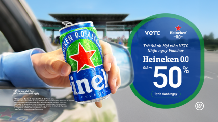 Khai mở đặc quyền VETC, nhận ưu đãi 50% cùng Heineken 0.0