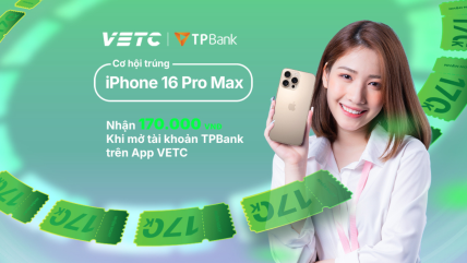Nhận 170.000 VNĐ khi mở tài khoản TPBank trên VETC