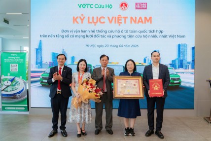 VETC Cứu Hộ nhận Kỷ lục Việt Nam, thiết lập chuẩn mực mới cho hạ tầng cứu hộ số toàn quốc